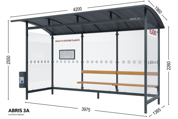 Autobusová zastávka ABRIS 3A Autobusová zastávka ABRIS 3A
