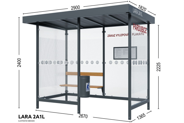 Autobusová zastávka LARA 2A1L