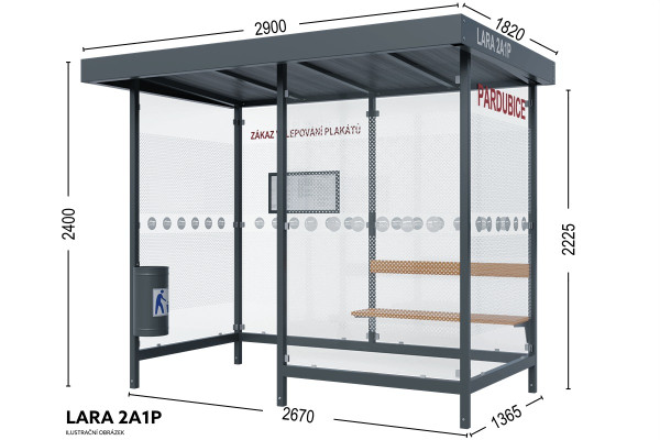 Autobusová zastávka LARA 2A1P