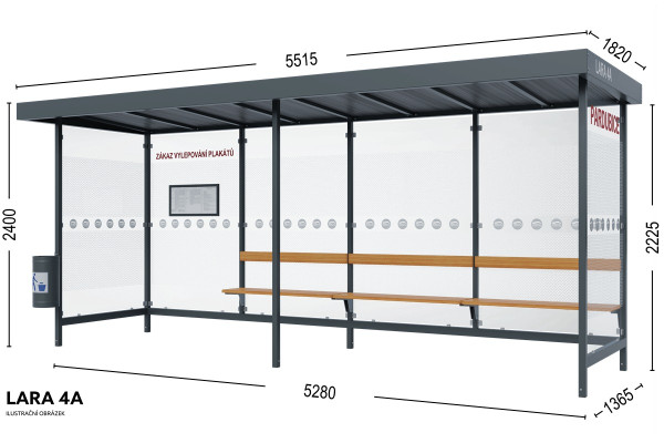 Autobusová zastávka LARA 4A