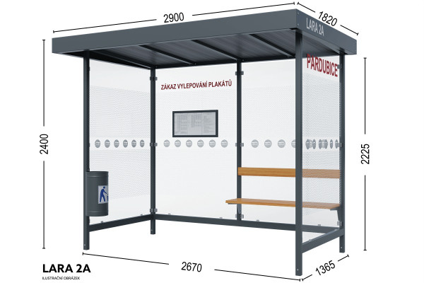 Autobusová zastávka LARA 2A
