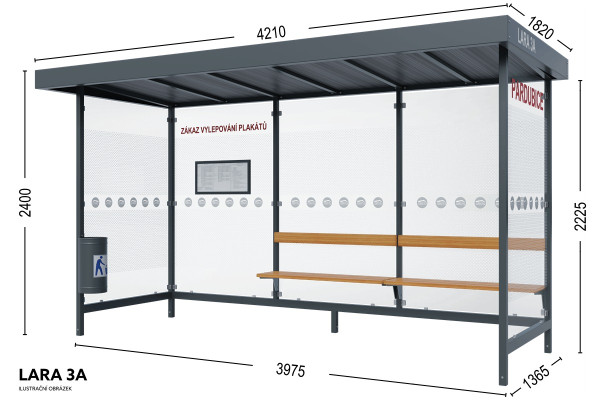 Autobusová zastávka LARA 3A