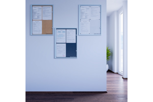 Filcová interiérová uzamykací vitrína 12xA4