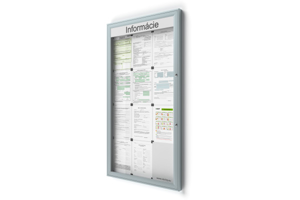 Uzamykatelná informační vitrína 12bxA4 SIDE50 s nápisem