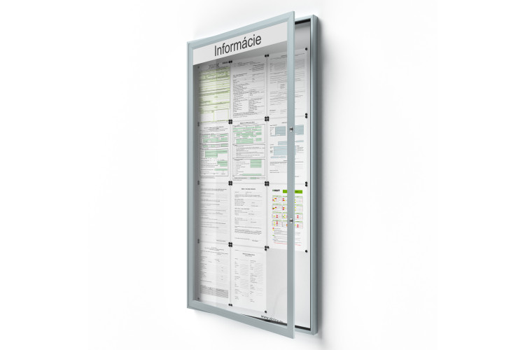 Uzamykatelná informační vitrína 12bxA4 SIDE50 s nápisem