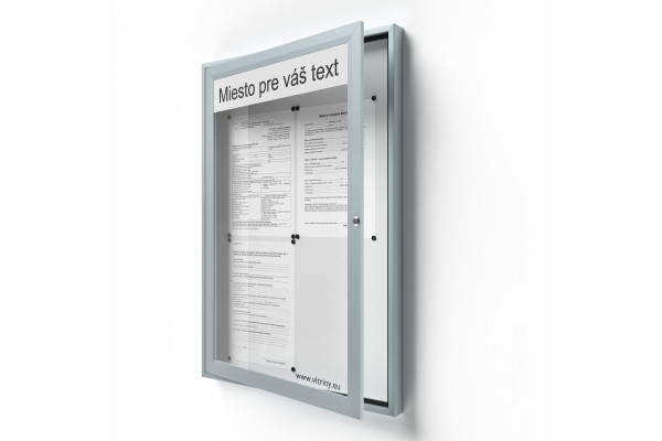 Uzamykatelná informační vitrína 4xA4 SIDE50 s nápisem