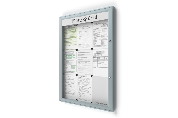 Uzamykatelná informační vitrína 9xA4 SIDE50 s nápisem