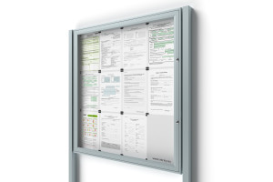 Uzamykatelná informační vitrína 12xA4 SIDE se sloupky