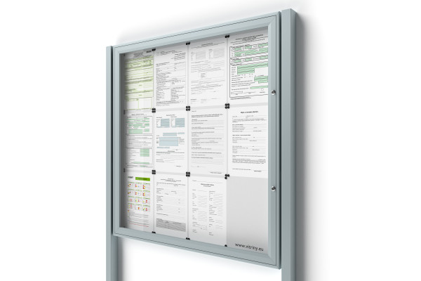 Uzamykatelná informační vitrína 12xA4 SIDE se sloupky