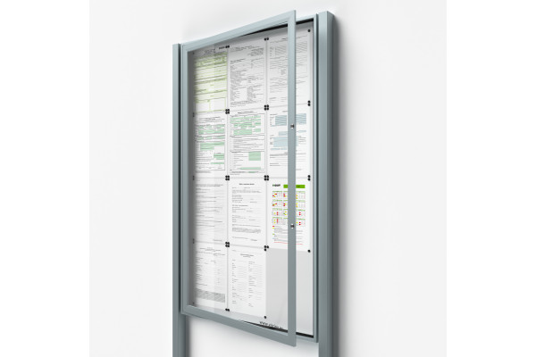 Uzamykatelná informační vitrína 12bxA4 SIDE se sloupky