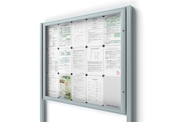 Uzamykatelná informační vitrína 15xA4 SIDE se sloupky