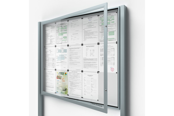 Uzamykatelná informační vitrína 15xA4 SIDE se sloupky