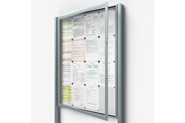 Uzamykatelná informační vitrína 16xA4 SIDE se sloupky