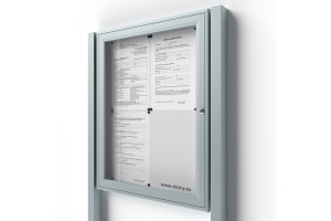 Uzamykatelná informační vitrína 4xA4 SIDE se sloupky