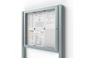 Uzamykatelná informační vitrína 6xA4 SIDE se sloupky