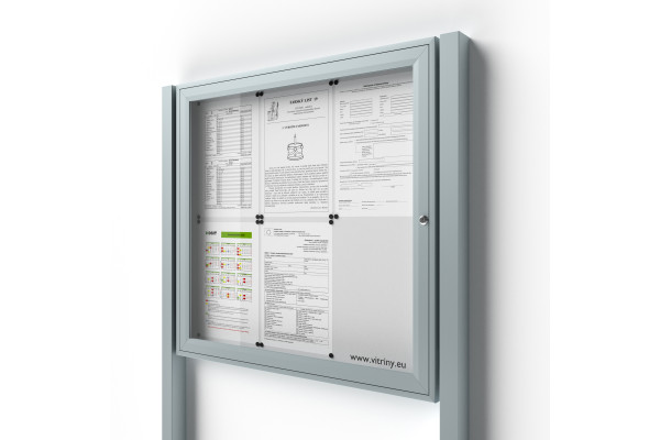 Uzamykatelná informační vitrína 6xA4 SIDE se sloupky