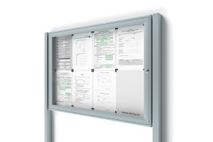 Uzamykatelná informační vitrína 8xA4 SIDE se sloupky