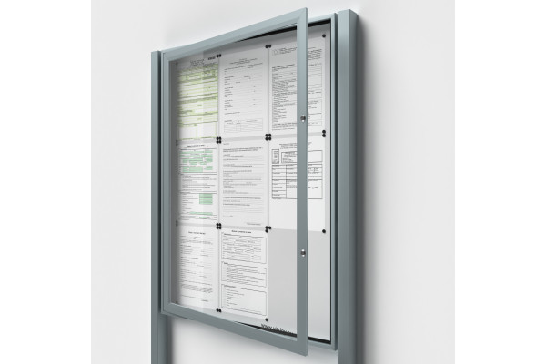 Uzamykatelná informační vitrína 9xA4 SIDE se sloupky