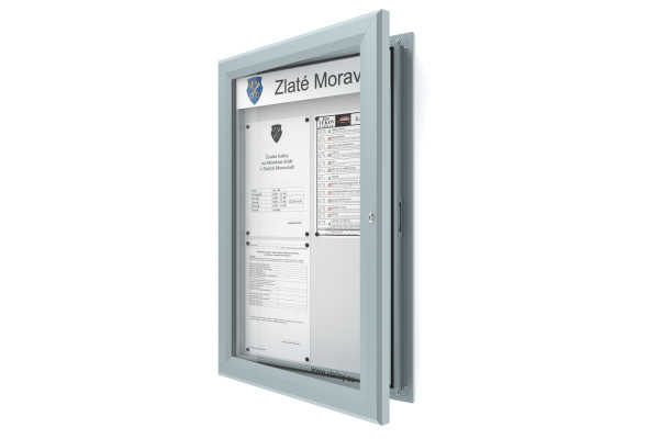 Venkovní informační vitrína 4xA4 SIDE60 s nápisem
