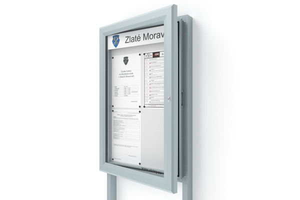 Venkovní informační vitrína 4xA4 SIDE60 s nápisem
