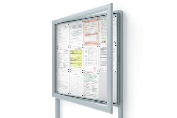 Venkovní informační vitrína V-SIDE60-12-N se sloupky