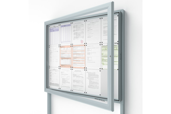 Venkovní informační vitrína V-SIDE60-15-N se sloupky