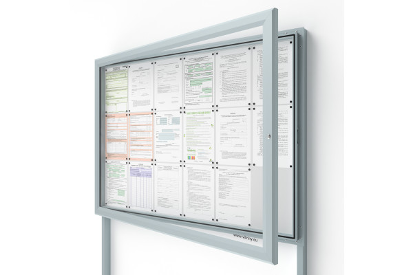 Venkovní informační vitrína V-SIDE60-18-N se sloupky