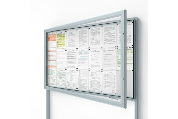 Venkovní informační vitrína V-SIDE60-21-N se sloupky