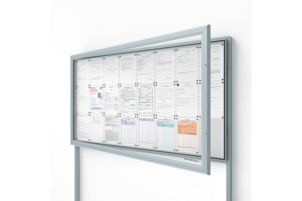 Venkovní informační vitrína V-SIDE60-24-N se sloupky