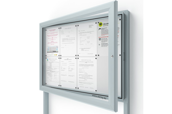 Venkovní informační vitrína V-SIDE60-8-N se sloupky