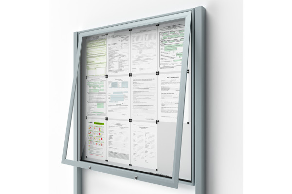 Uzamykatelná informační vitrína 12xA4 se sloupky