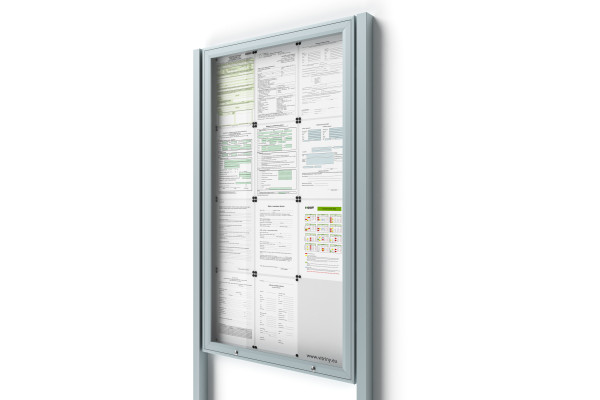 Uzamykatelná informační vitrína 12bxA4 se sloupky