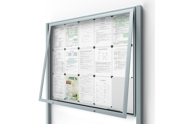 Uzamykatelná informační vitrína 15xA4 se sloupky