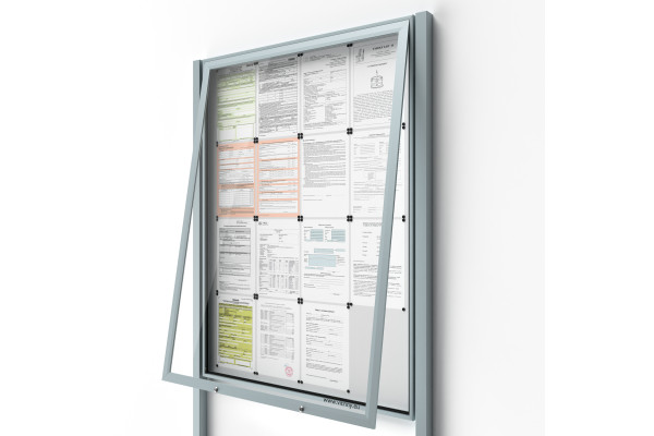 Uzamykatelná informační vitrína 16xA4 se sloupky