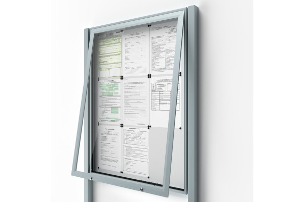 Uzamykatelná informační vitrína 9xA4 se sloupky