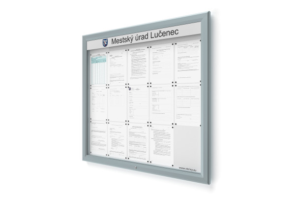 Venkovní informační vitrína 15xA4 UP60 s nápisem