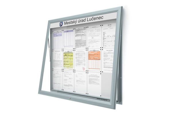 Venkovní informační vitrína 15xA4 UP60 s nápisem