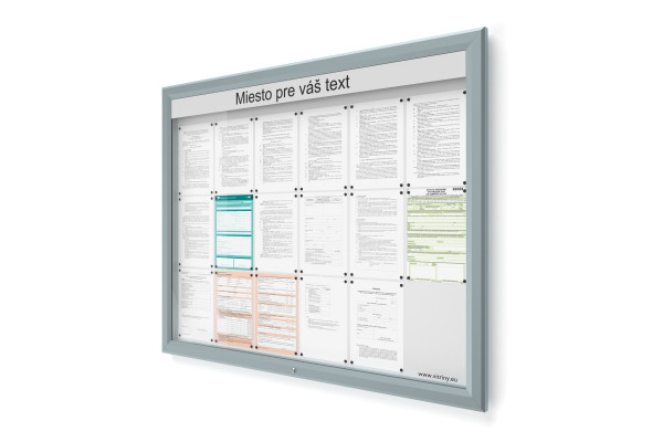 Venkovní informační vitrína 18xA4 UP60 s nápisem