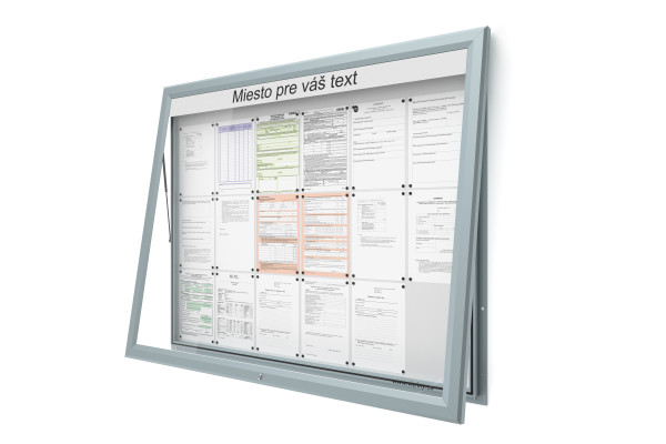 Venkovní informační vitrína 18xA4 UP60 s nápisem