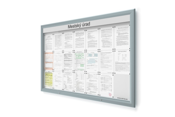 Venkovní informační vitrína 21xA4 UP60 s nápisem