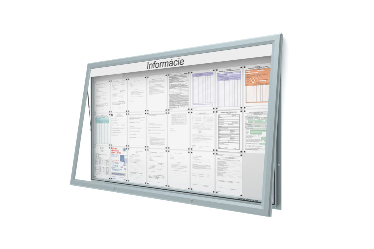 Venkovní informační vitrína 24xA4 UP60 s nápisem