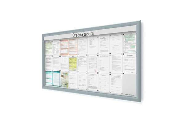 Venkovní informační vitrína 27xA4 UP60 s nápisem