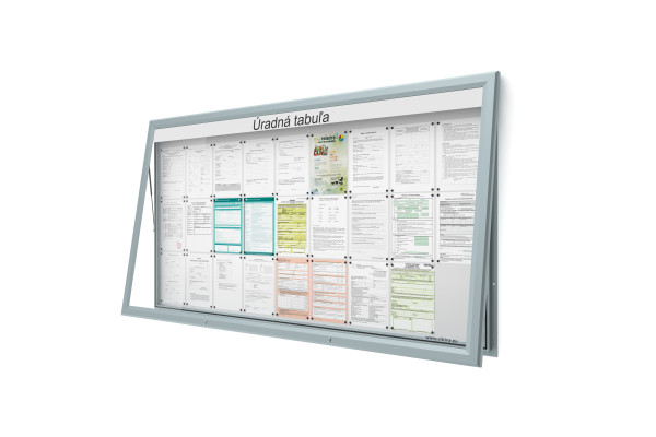 Venkovní informační vitrína 27xA4 UP60 s nápisem