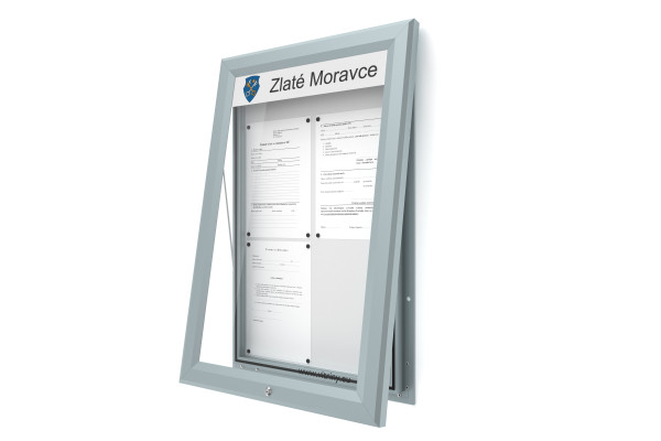 Venkovní informační vitrína 4xA4 UP60 s nápisem