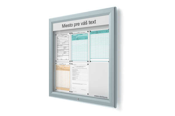Venkovní informační vitrína 6xA4 UP60 s nápisem