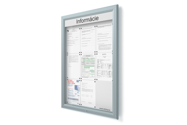 Venkovní informační vitrína 9xA4 UP60 s nápisem
