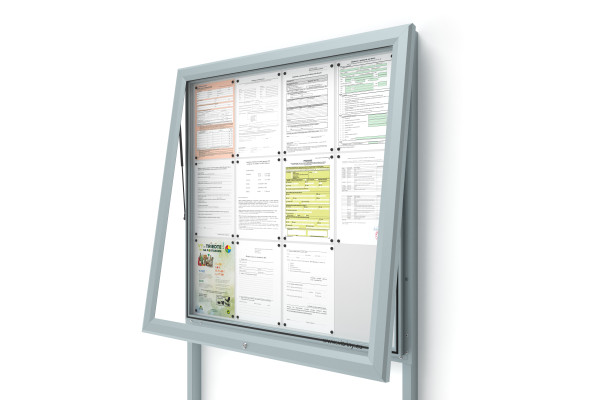 Venkovní informační vitrína V-UP60-12-N se sloupky