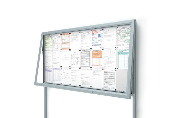 Venkovní informační vitrína V-UP60-24-N se sloupky