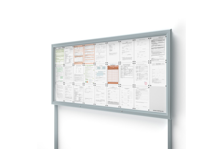 Venkovní informační vitrína V-UP60-27-N se sloupky