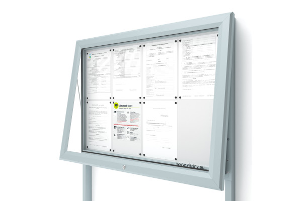 Venkovní informační vitrína V-UP60-8-N se sloupky